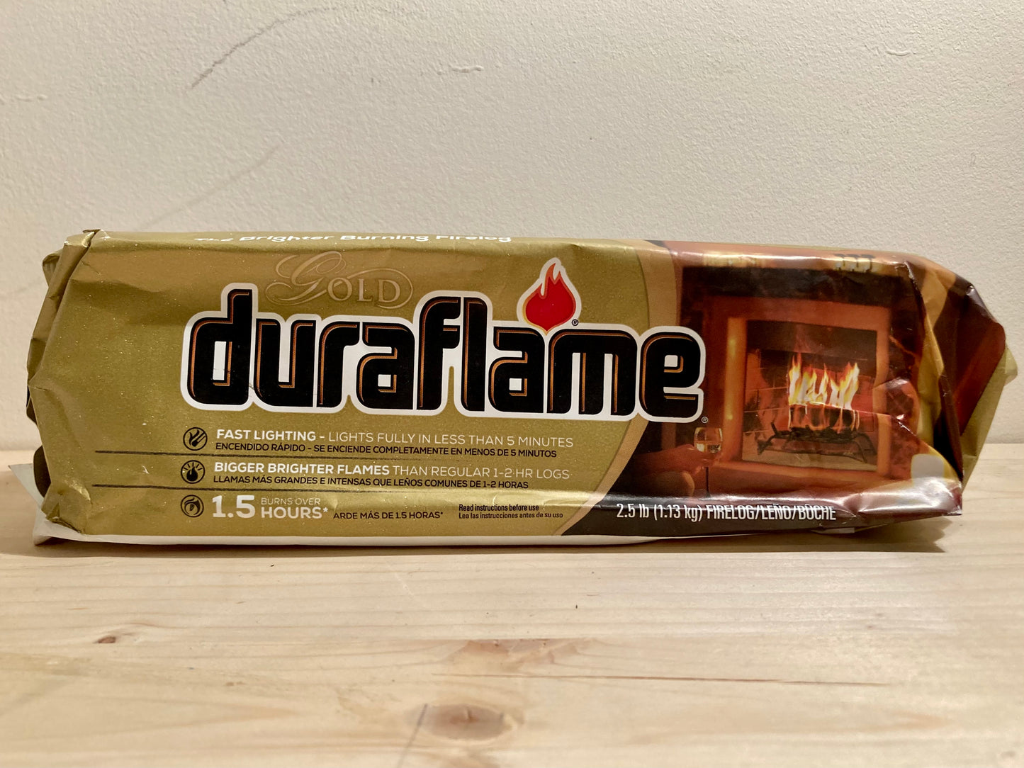 Duraflame Gold Firelog – Fire Starter Log – 1.5 Hour