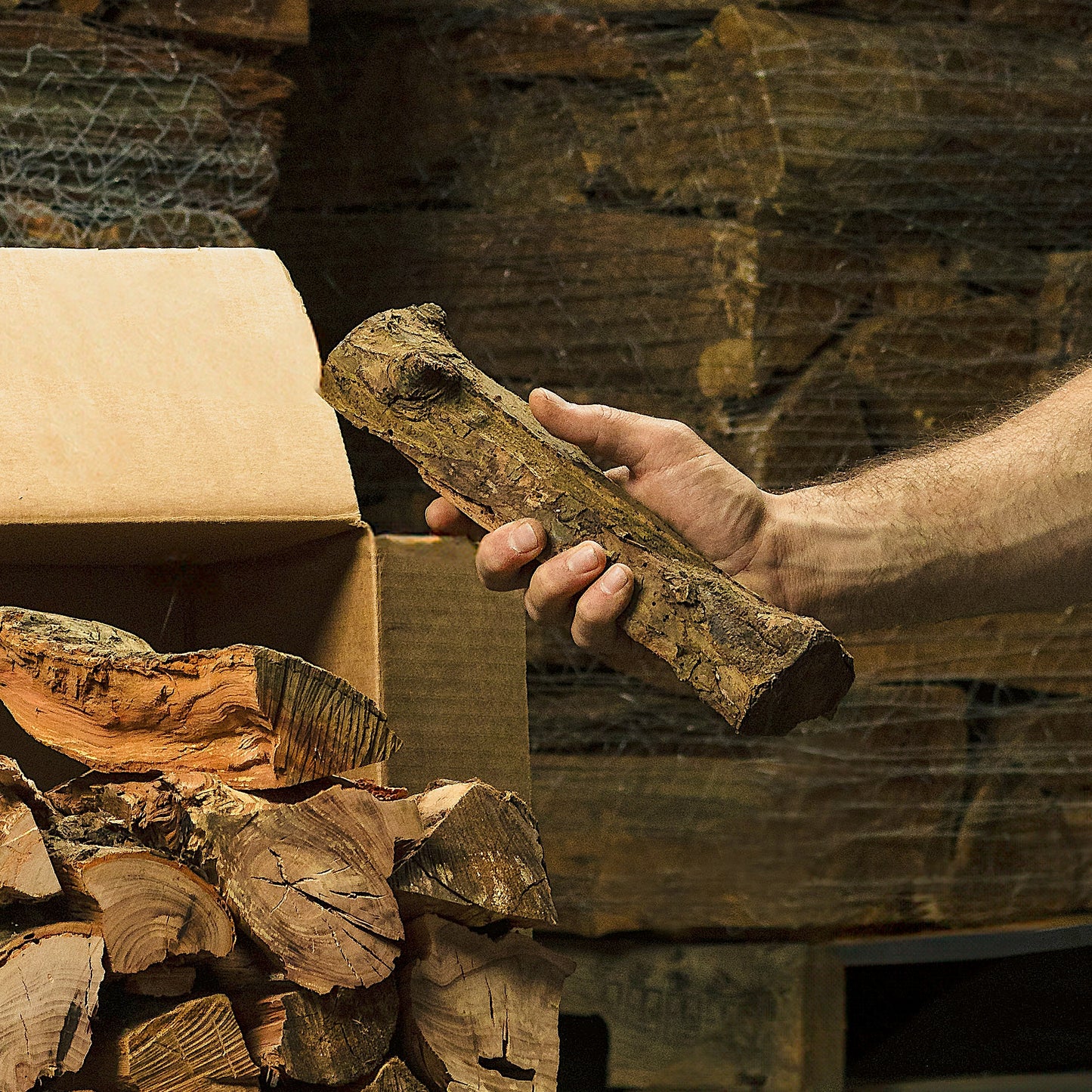 Apple Firewood - 12 Inch Length - Medium Box of Firewood