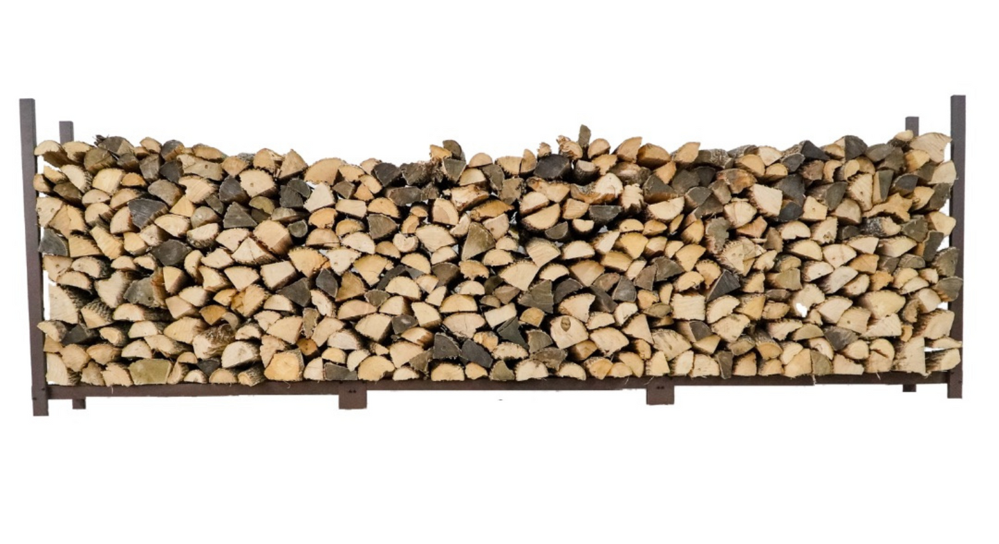 12 ft Steel Firewood Rack Holds 3/4 Cord Woodhaven