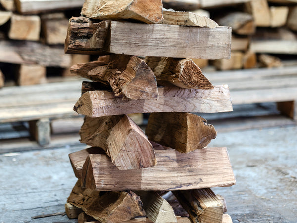 Single bin of kiln-dried firewood