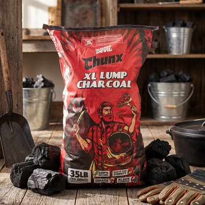 Jealous Devil CHUNX XL Lump Charcoal – 35LB Bag - 100% Hardwood Lump Charcoal