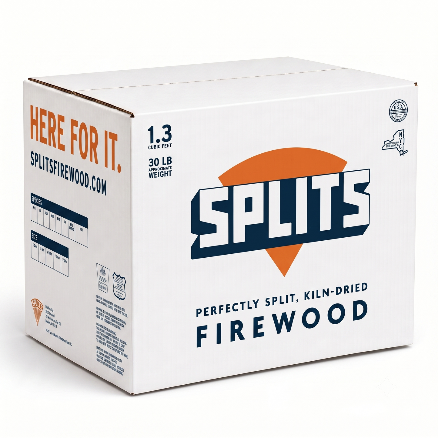 SPLITS – Perfectly Split Boxed Firewood for Cooking, Camping, Fireplaces and More