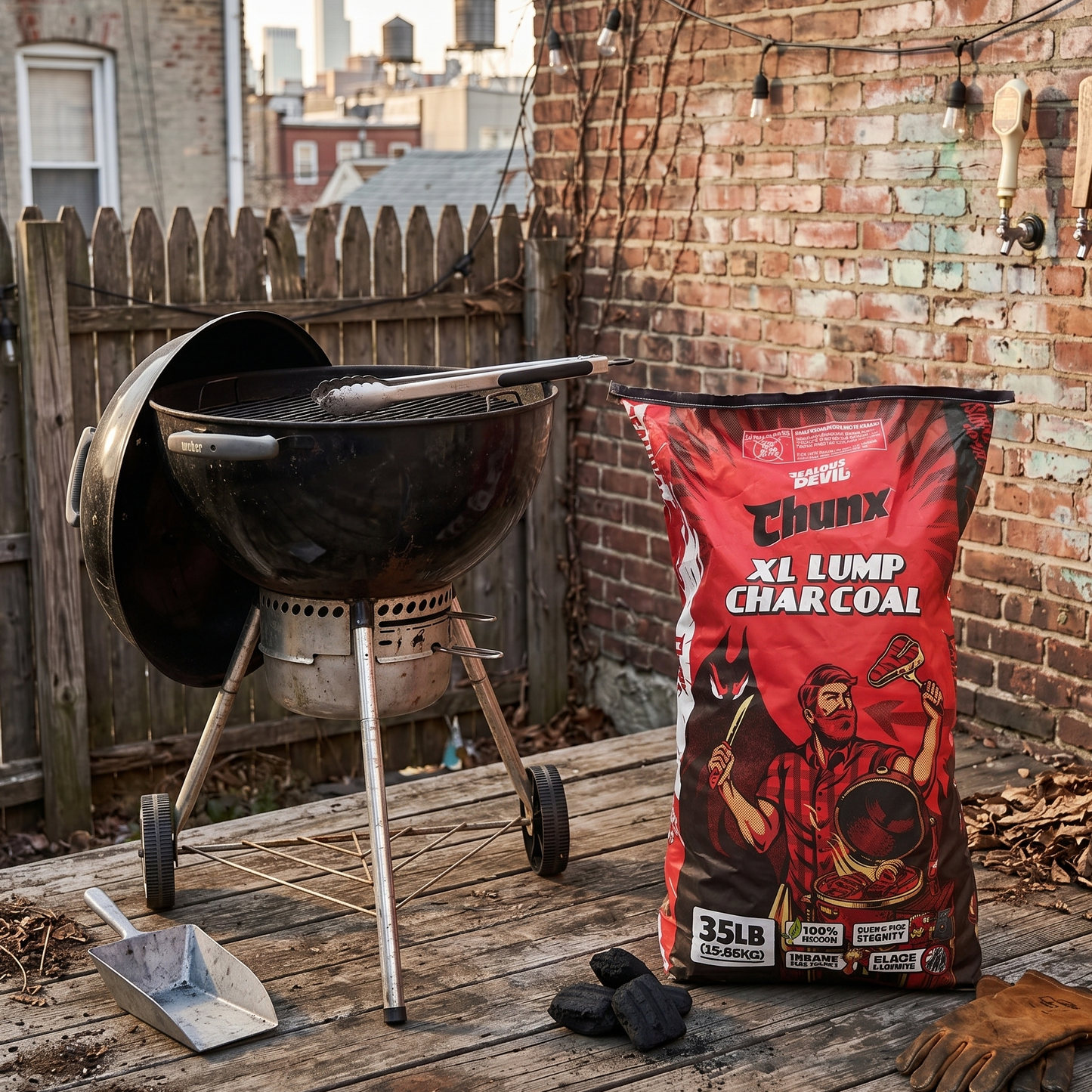 Jealous Devil CHUNX XL Lump Charcoal – 35LB Bag - 100% Hardwood Lump Charcoal