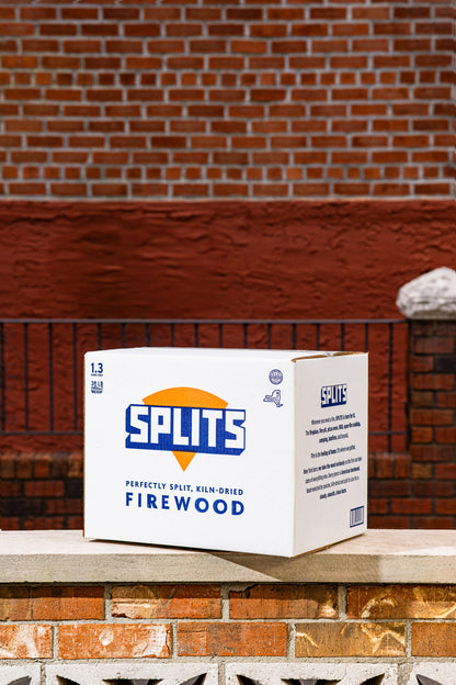 SPLITS perfectly split kiln-dried firewood box