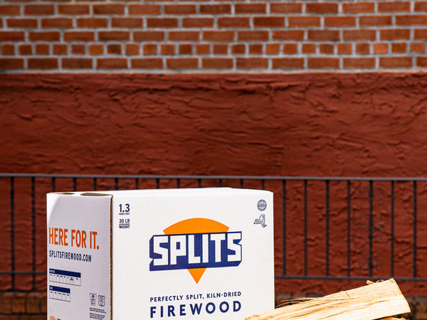 SPLITS perfectly split kiln-dried firewood box
