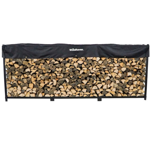 12 ft Steel Firewood Rack Holds 3/4 Cord Woodhaven