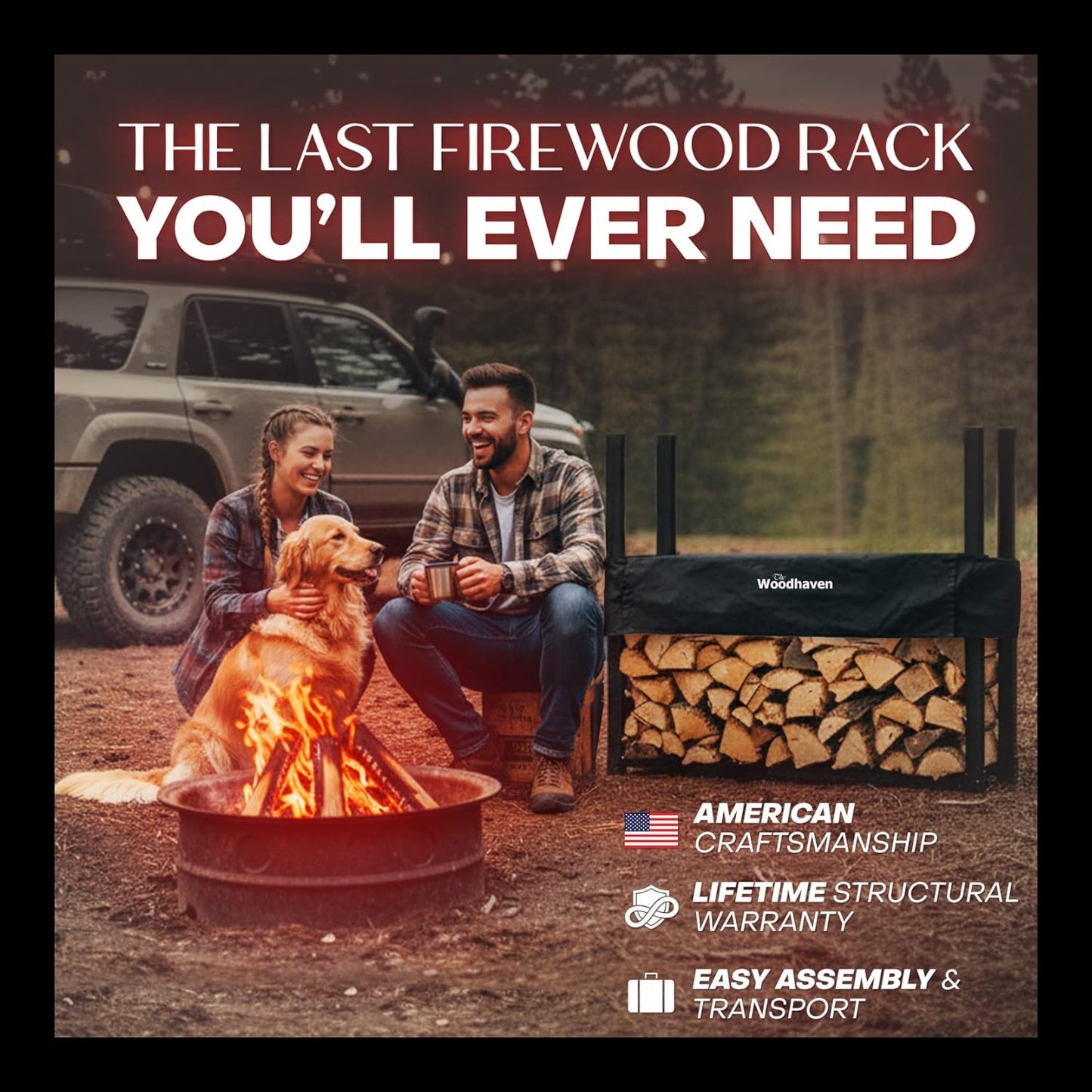 The Woodhaven 4ft Firewood Rack