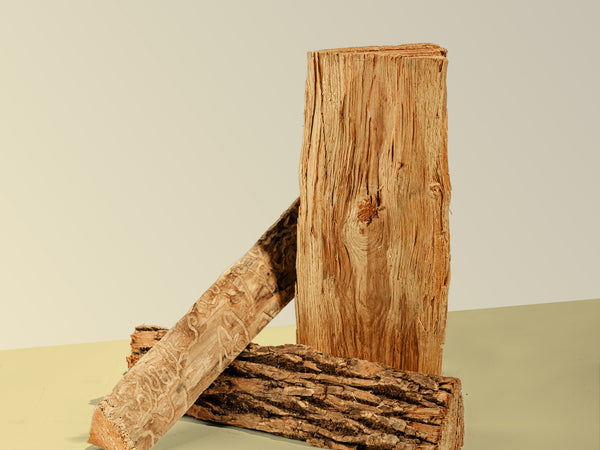 Ash firewood in a box