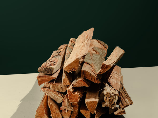 J&J Kindling - paper bag of hardwood shards tied with twine