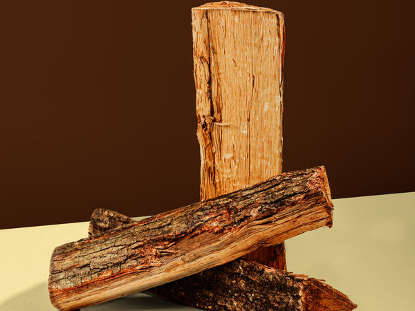 Oak firewood in a box